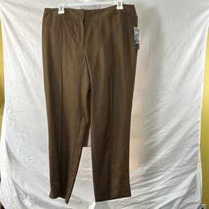 NWT Brown Rafaela Linen Trousers Size 12
